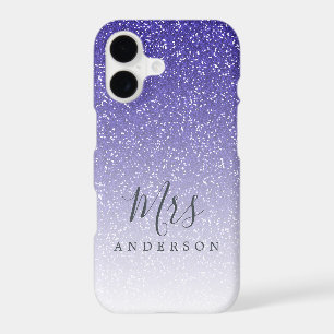 Future Mrs Royal Blue Glitter Chic Script Bride
