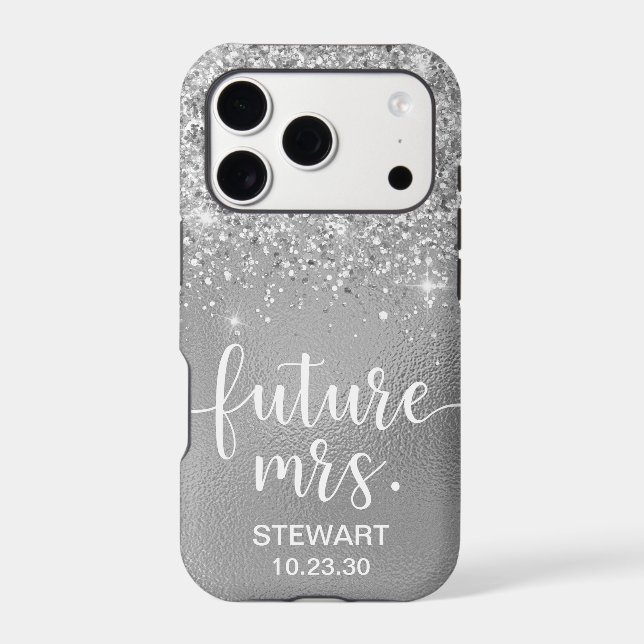 Future Mrs Silver Glitter Case-Mate iPhone Case (Back)