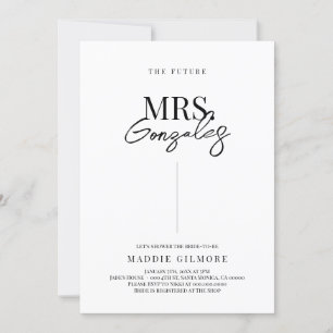 Future Mrs Simple Modern Bridal Shower Invitation
