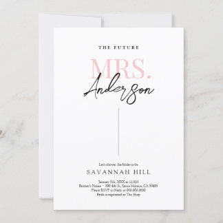 Future Mrs Simple Modern Bridal Shower Invitation