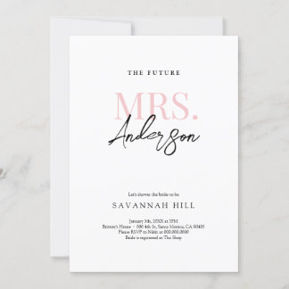 Future Mrs Simple Modern Bridal Shower Invitation