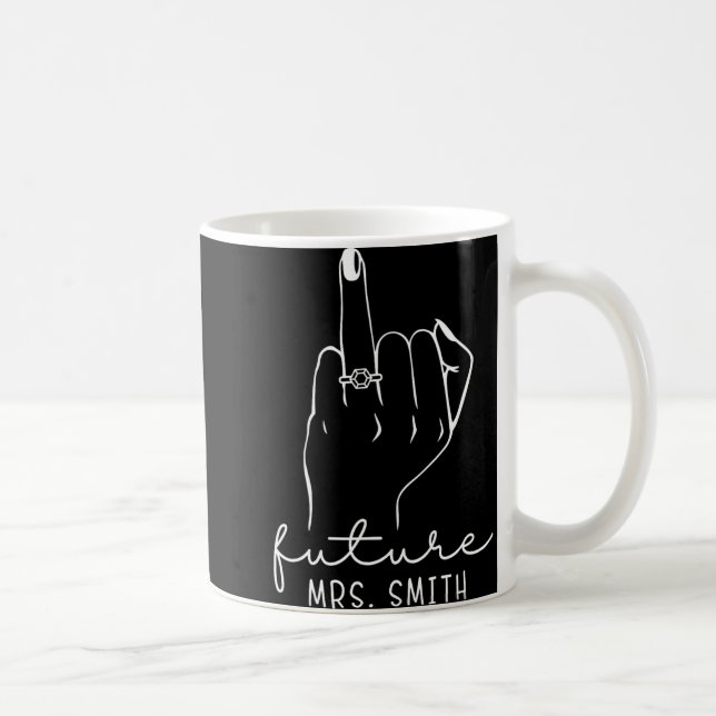 Future Mrs. Smith New Bridal To Be Fiance Bachelor Coffee Mug (Right)