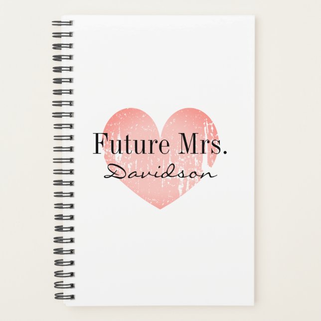 Future Mrs spiral wedding planner for bride to be (Front)