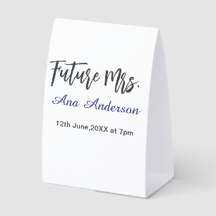 Future mrs surname bride to be purple grey name da