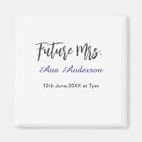 Future mrs surname bride to be purple grey name da