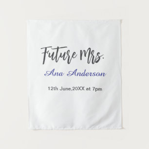 Future mrs surname bride to be purple grey name da tapestry