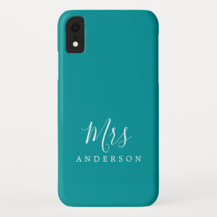 Future Mrs Vibrant Green Chic Script Bride iPhone XR Case