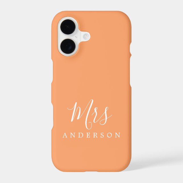 Future Mrs Vibrant Orange Chic Script Bride (Back)