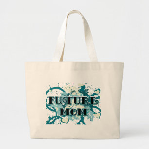 Future Mum - Hearts and Flowers Large Tote Bag