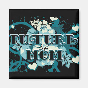 Future Mum - Hearts and Flowers Magnet