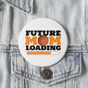 Future Mum Loading Basketball Baby Shower Button