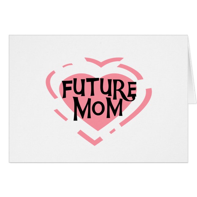 Future Mum Pink Heart Tshirts and Gifts (Front Horizontal)
