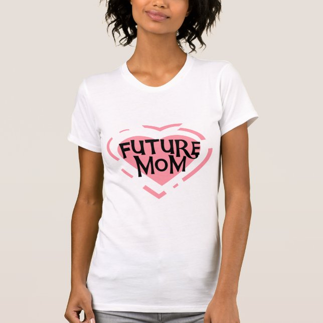 Future Mum Pink Heart Tshirts and Gifts (Front)