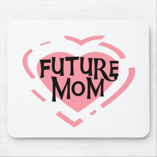 Future Mum Pink Heart Tshirts and Gifts Mouse Pad