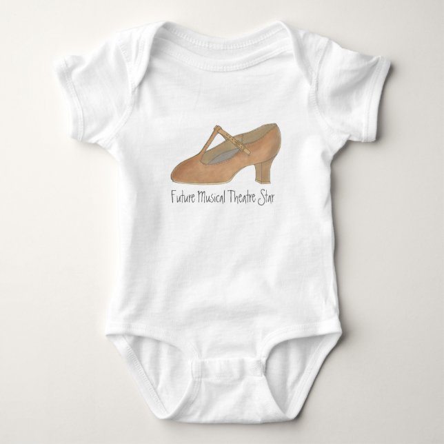 Future Musical Theatre Star Dance Character Shoe Baby Bodysuit (Front)