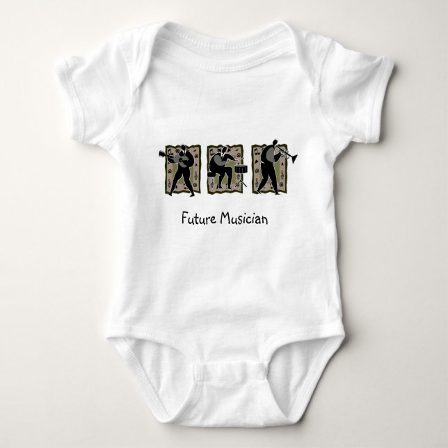 Future Musician Baby Bodysuit (Front)