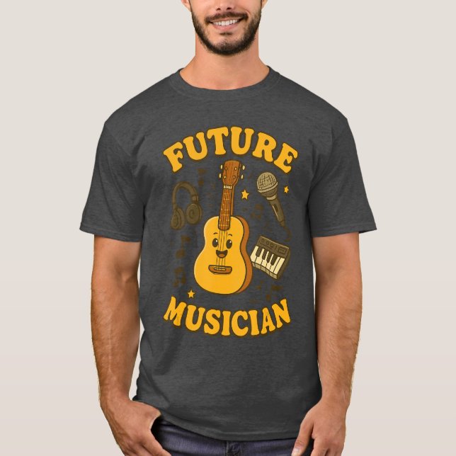 Future Musician Musical Inspiration Young Music Lo T-Shirt (Front)