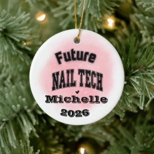 Future Nail Technician Makeup HAMU Ceramic Ornament