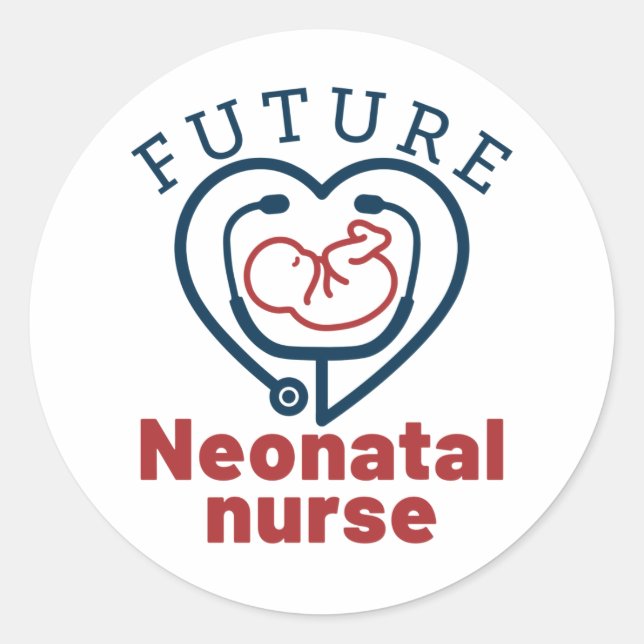 Future Neonatal Nurse Classic Round Sticker (Front)
