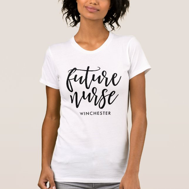 Future Nurse Black Script T-Shirt (Front)