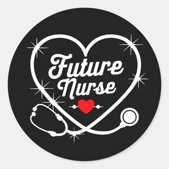 Future Nurse Classic Round Sticker (Front)