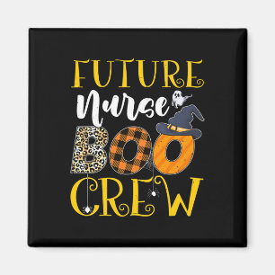 Future Nurse Leopard Future Nursing Halloween Boo Magnet