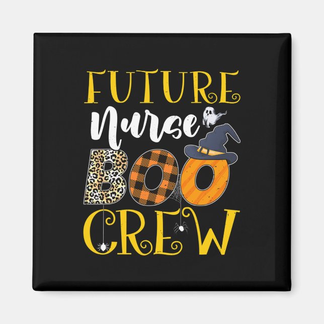 Future Nurse Leopard Future Nursing Halloween Boo  Magnet (Front)