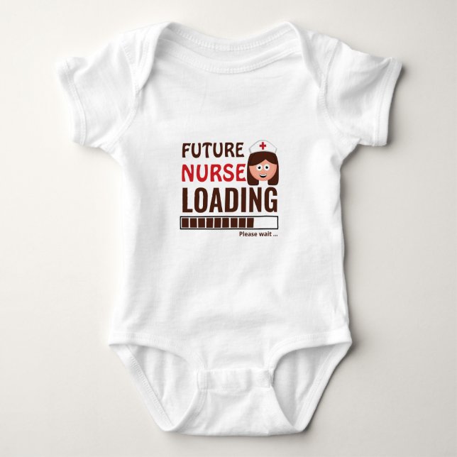 Future Nurse Loading Cute Newborn Fashion | Girly Baby Bodysuit (Front)