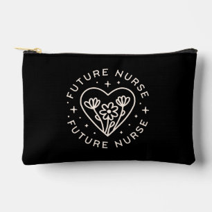 Future nurse nursing affirmations quotes black accessory pouch