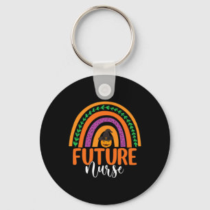 Future Nurse Nursing Rainbow Pumpkin Halloween Cos Key Ring
