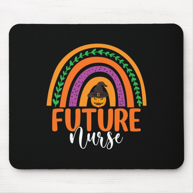 Future Nurse Nursing Rainbow Pumpkin Halloween Cos Mouse Pad (Front)