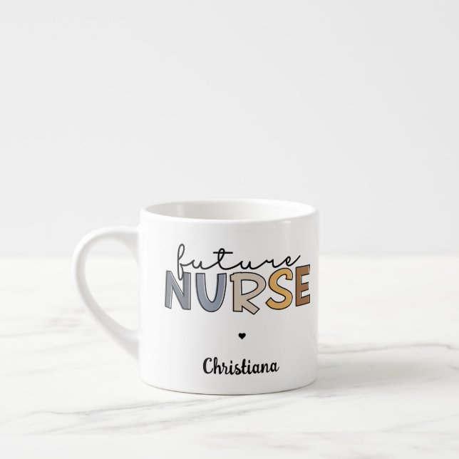 Future Nurse | Nursing School Student Gift Espresso Cup (Left)