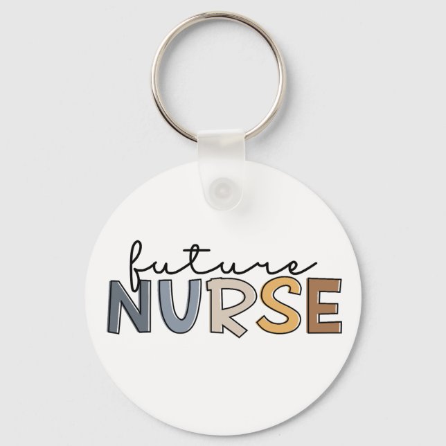 Future Nurse | Nursing School Student Gift Key Ring (Front)