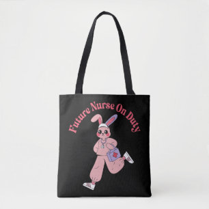 Future Nurse On Duty Cute Bunny Tote Bag