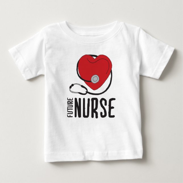 Future Nurse Soon to be Nurse Art Registered Nurse Baby T-Shirt (Front)