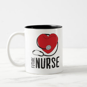 Future Nurse Soon to be Nurse Art Registered Nurse Two-Tone Coffee Mug