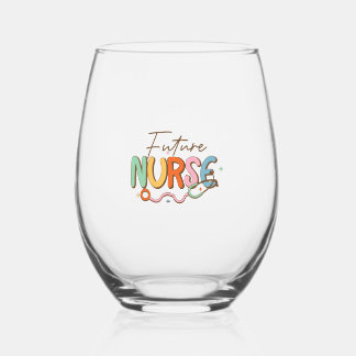 Future Nurse Stemless Wine Glass