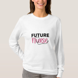 Future Nurse Stethoscope Bold Design T-Shirt