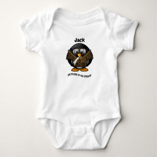 Future P-38 PIlot Baby Bodysuit