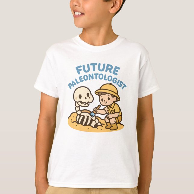 Future Paleontologist Shirt for Kids (Front)