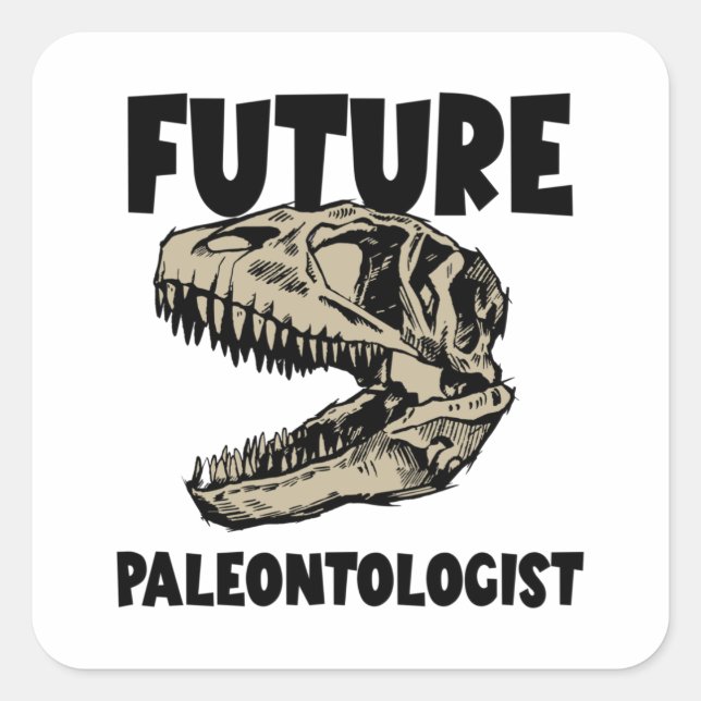 Future Paleontologist Square Sticker (Front)