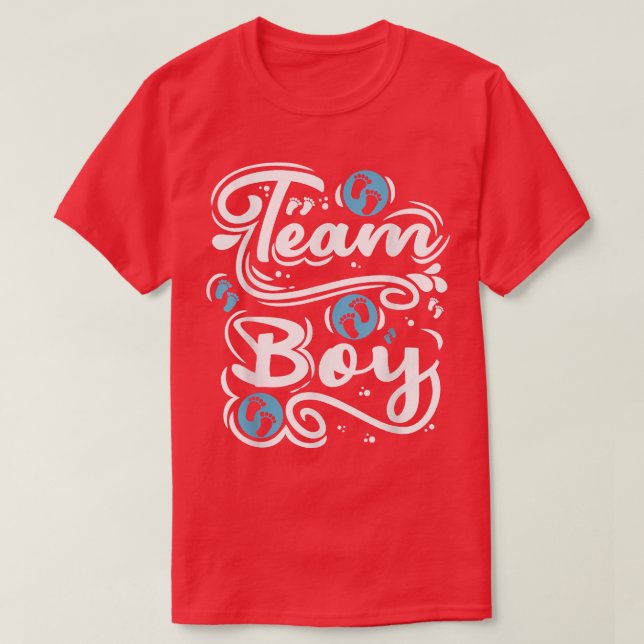 Future Parents Team Boy Baby Gender Reveal  T-Shirt (Design Front)