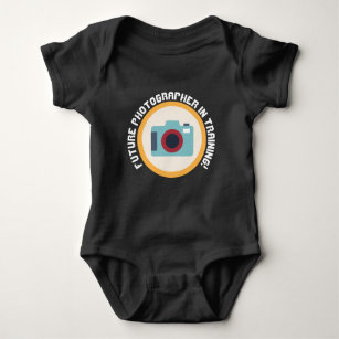 Future photographer in training add message baby bodysuit