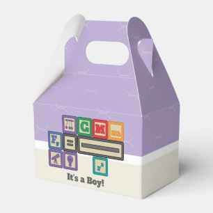 Future Physicist's Blocks Baby Shower Favour Box