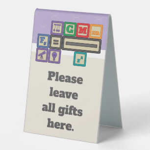 Future Physicist's Blocks Table Tent Sign
