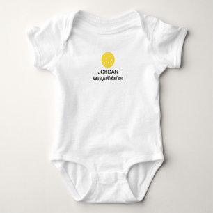 Future Pickleball Pro Funny Personalised Baby Bodysuit