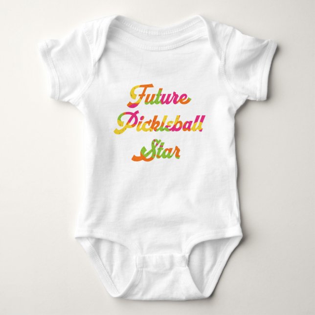 Future Pickleball Star Baby Bodysuit (Front)