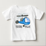 Future Pilot Baby T-Shirt<br><div class="desc">Children's helicopter with "Future Pilot"</div>