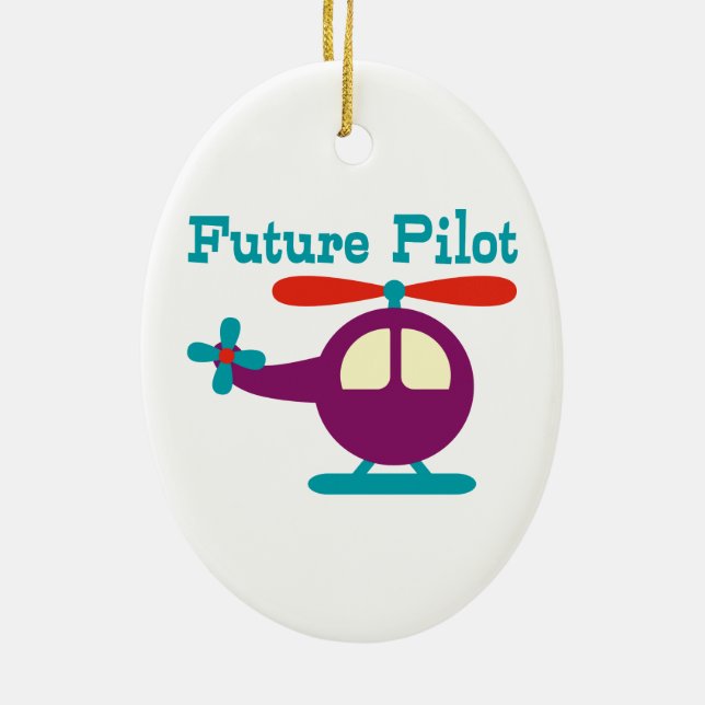 Future Pilot Ceramic Tree Decoration (Back)