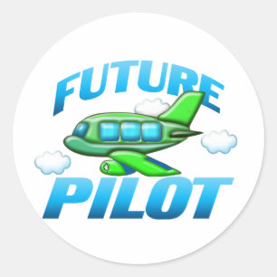 Future Pilot Classic Round Sticker